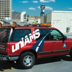 SUV for uniAMS, a commercial product of Samsung SDS America, used for measuring pavement conditions.