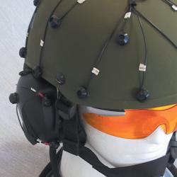 Microphone-instrumented helmet