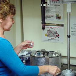 Dr. Jeannette Benavides in a lab