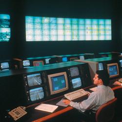 From a control center, workers monitor and manage the road system in San Antonio