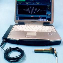 SureBolt Correlation Bolt Gage is built into a laptop