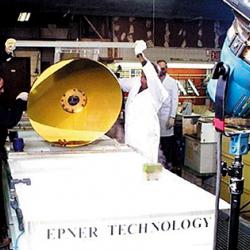 Lidar mirror being carefully gold coated