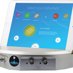 The MokuLab instrument and iPad interface