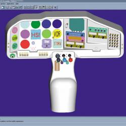 3-D computer model of an instrument panel