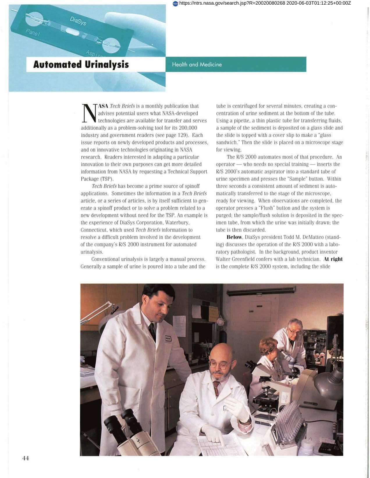 Automated Urinalysis