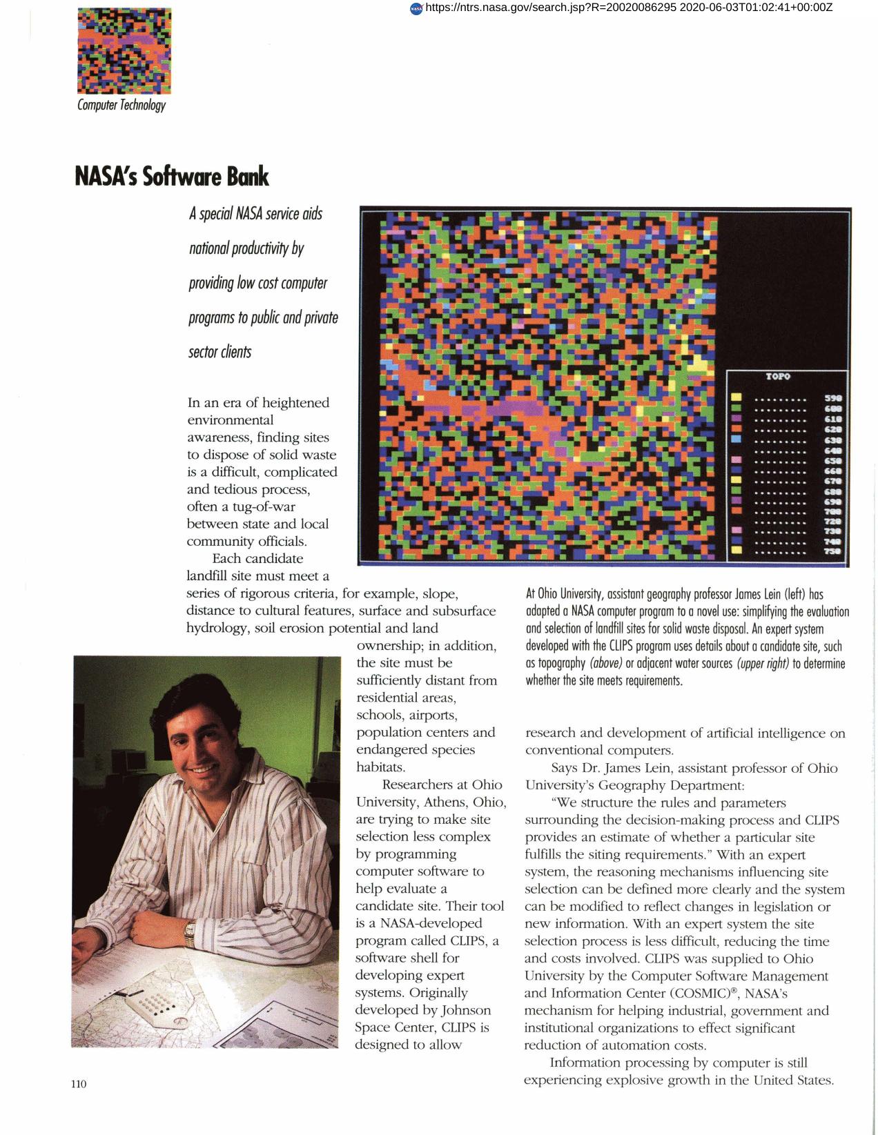 NASA's Software Bank (CLIPS)