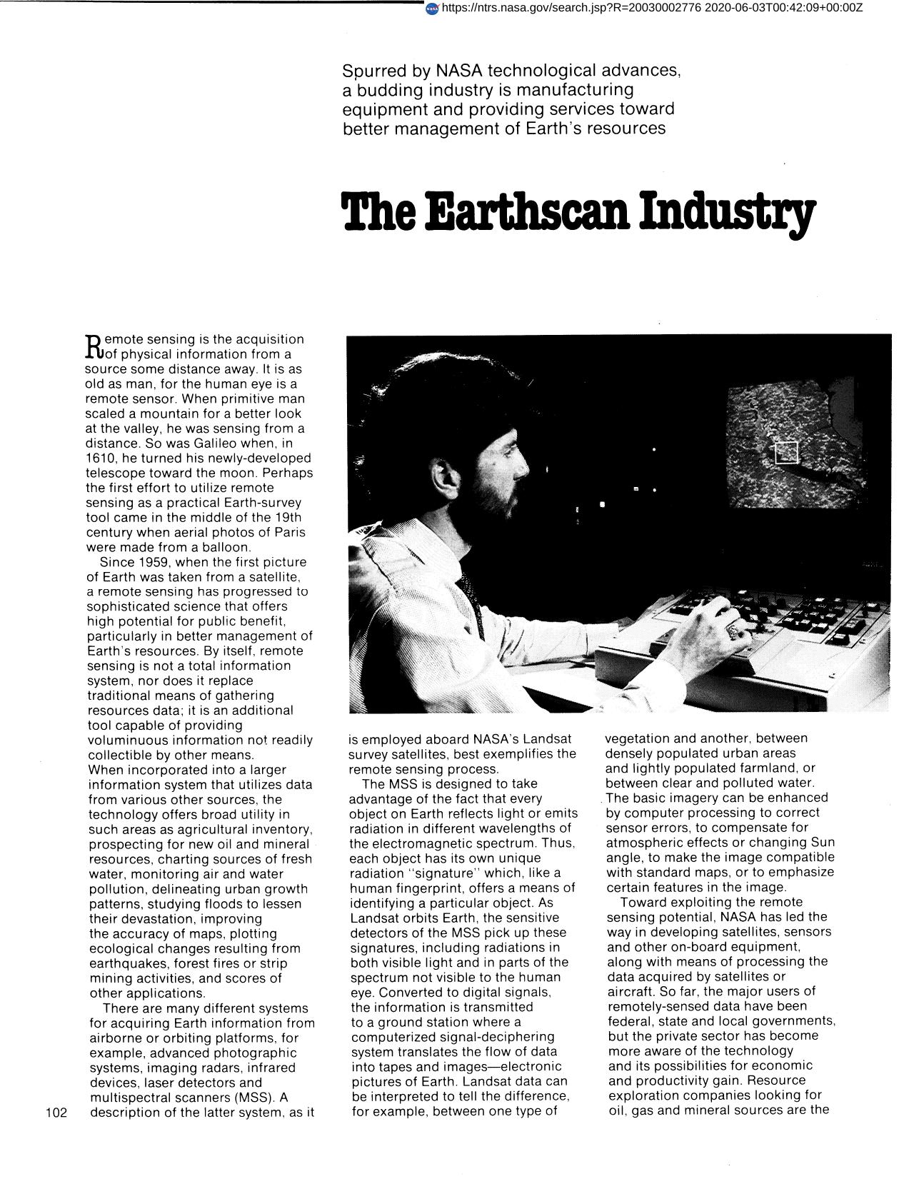 The Earthscan Industry